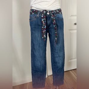 MNG by Mango jeans Belted Straight leg Size: 10